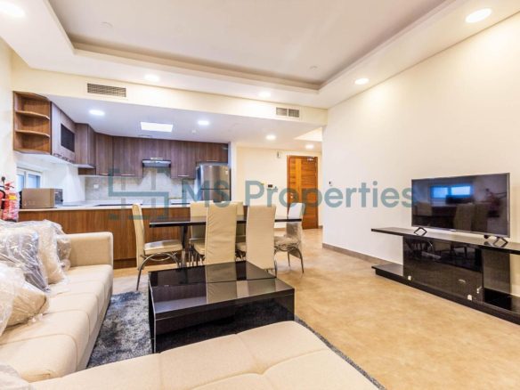 Contemporary 2BHK Apartment with Balcony