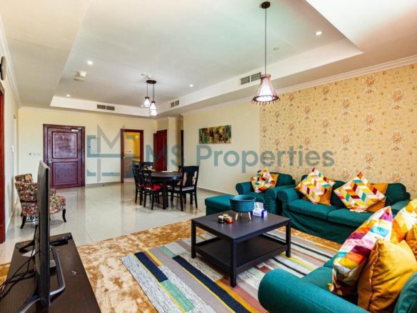 Spectacular 2BHK Flat with Marina View Balcony