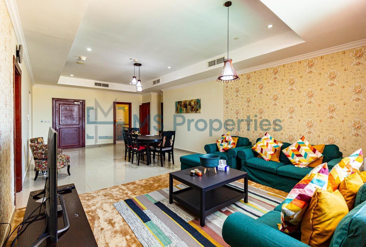 Spectacular 2BHK Flat with Marina View Balcony