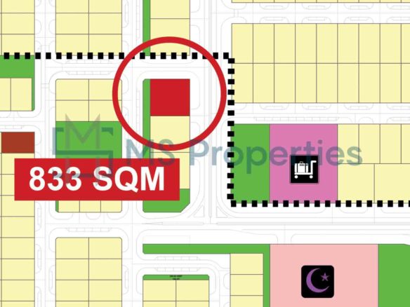 833 SQM Corner Lot for Great Investment in Lusail