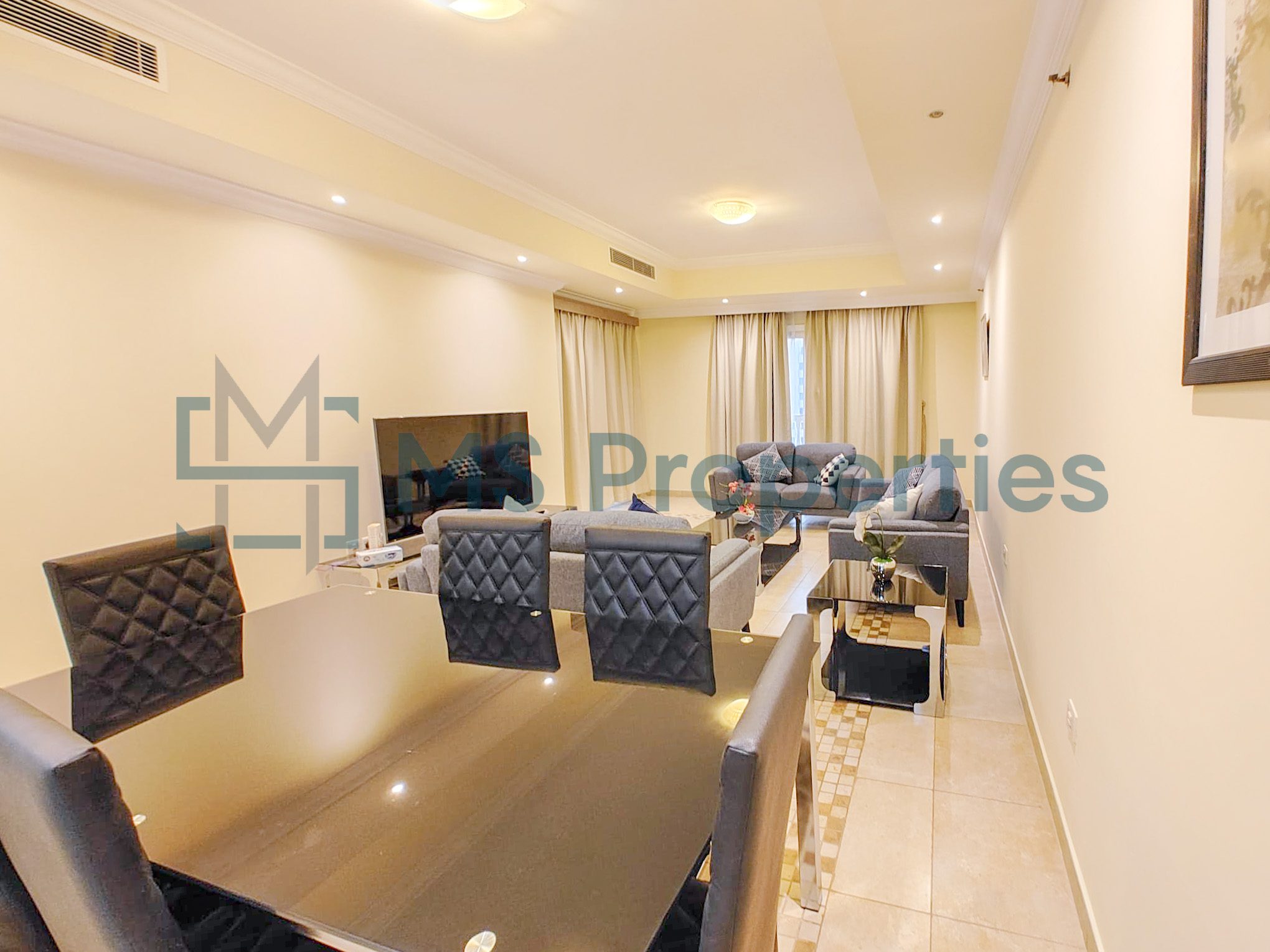 Classically Furnished 2BHK Apartment | Balcony View