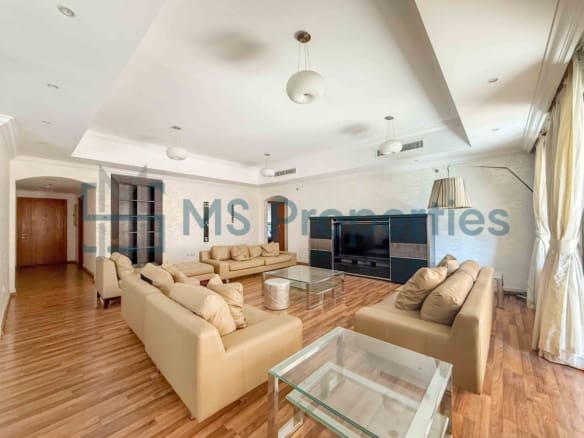 Bright & Spacious 3BHK + Maid | Furnished | Balcony View
