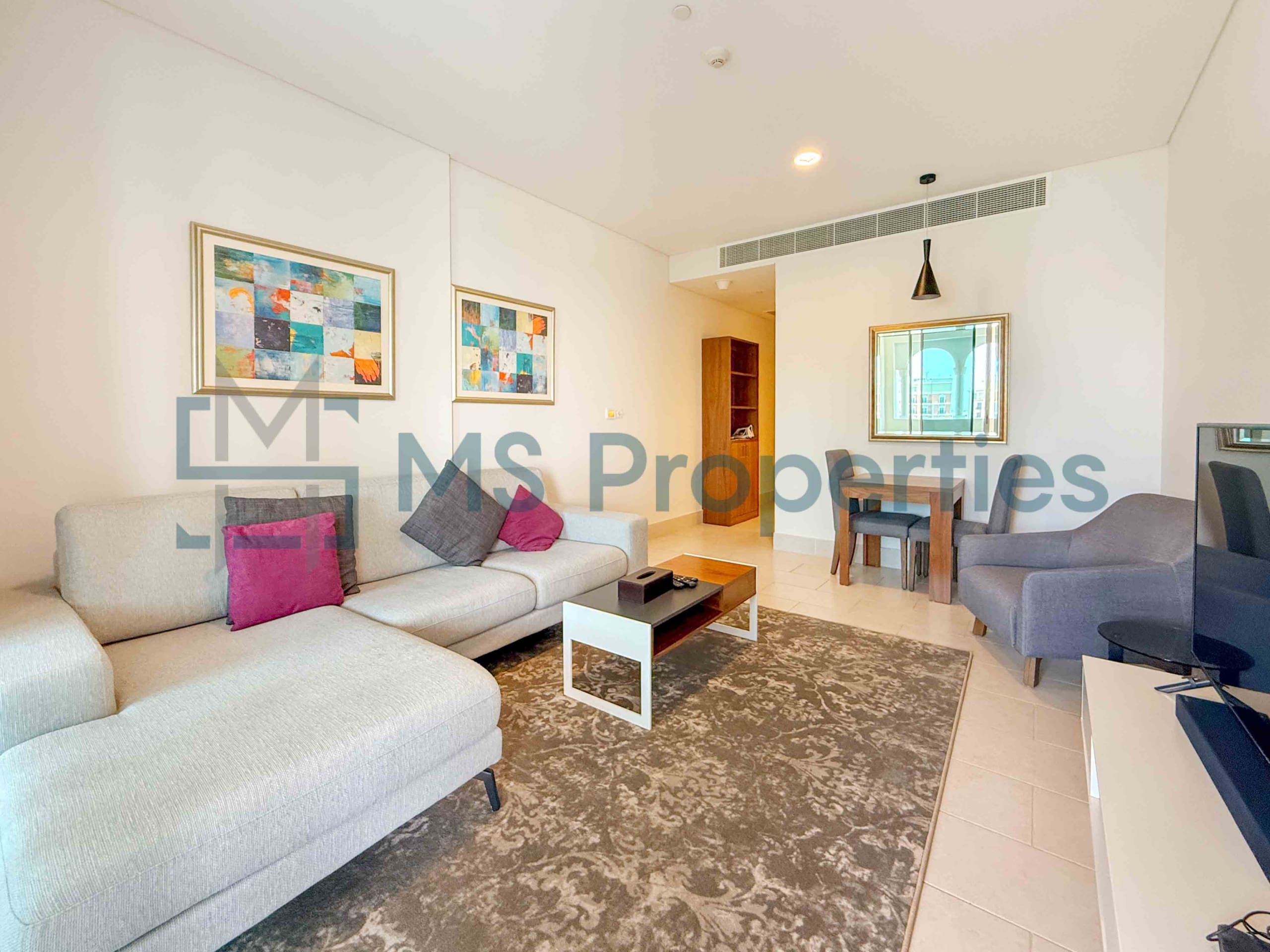 No Comission 1BDR + Office Furnished | Amazing Marina View