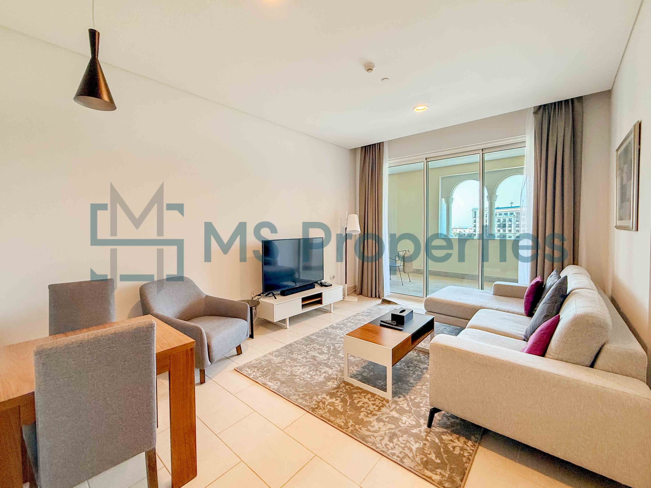No Comission 1BDR + Office Furnished | Amazing Marina View