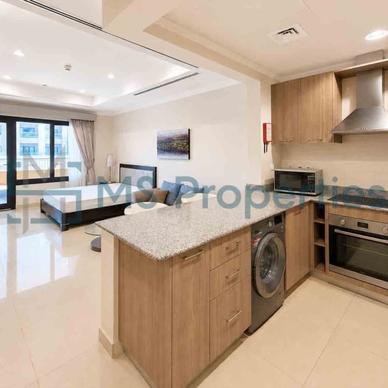 Exclusive Studio Furnished with Huge Balcony Sea View