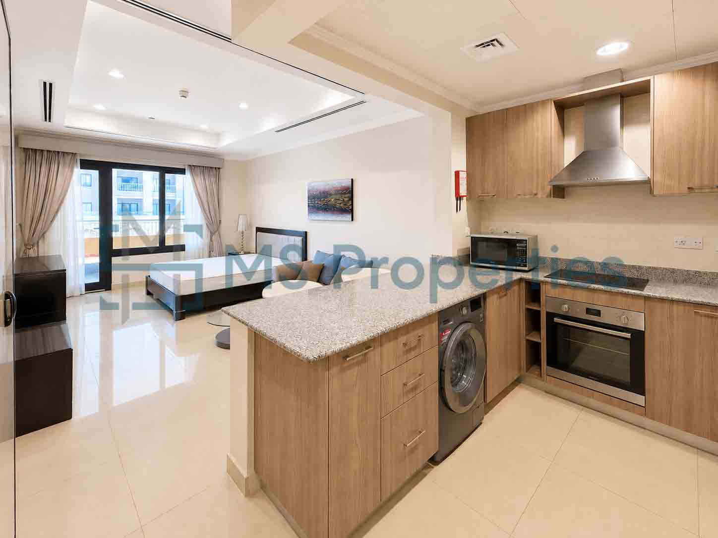 Exclusive Studio Furnished with Huge Balcony Sea View