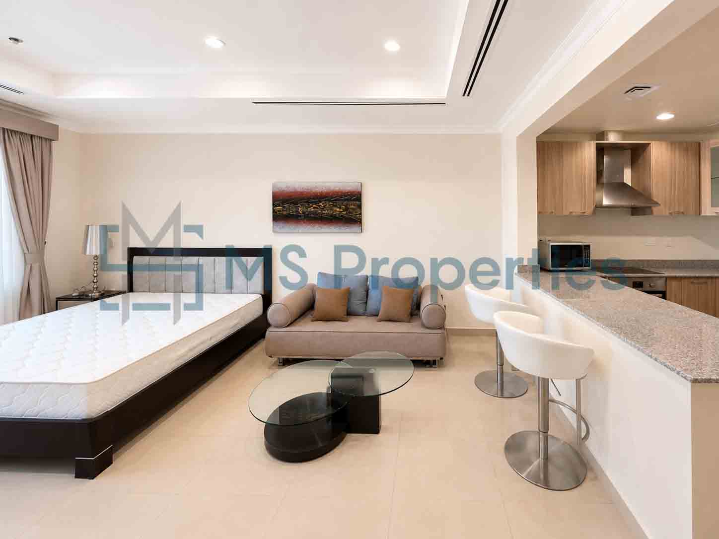 Exclusive Studio Furnished with Huge Balcony Sea View