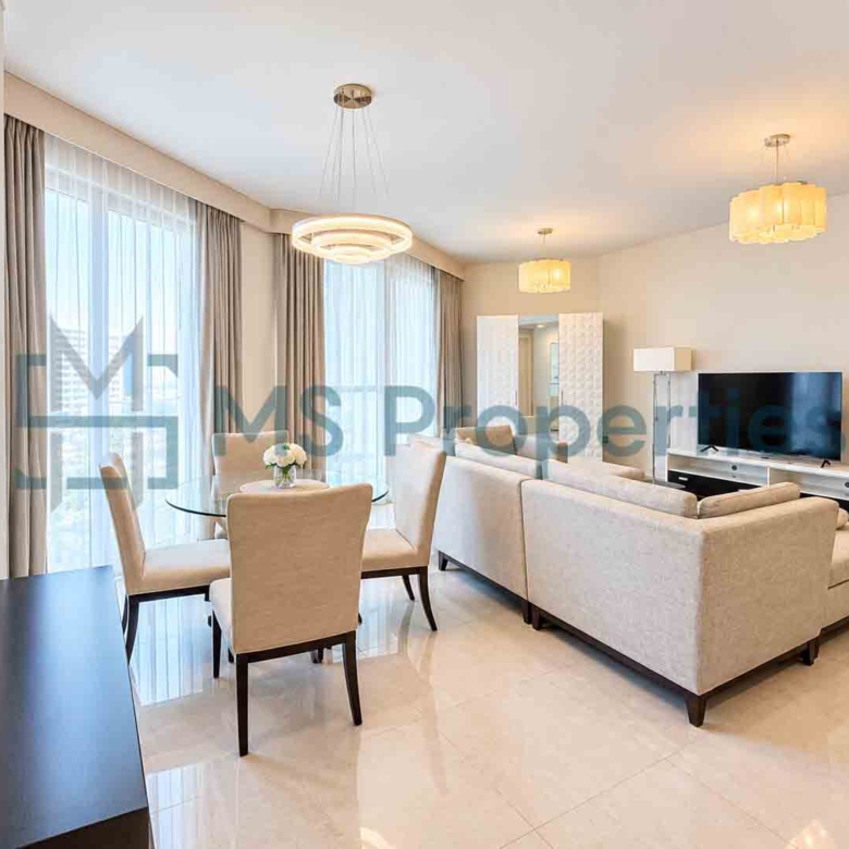 Elegant 1BDR Furnished with Beautiful City View Balcony
