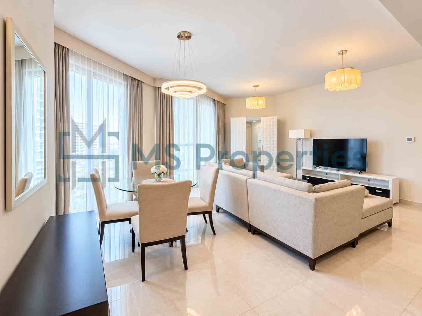 Elegant 1BDR Furnished with Beautiful City View Balcony