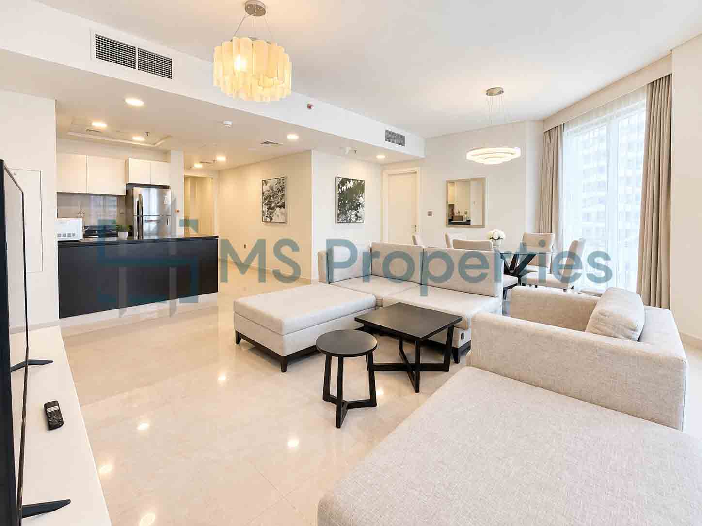 Elegant 1BDR Furnished with Beautiful City View Balcony