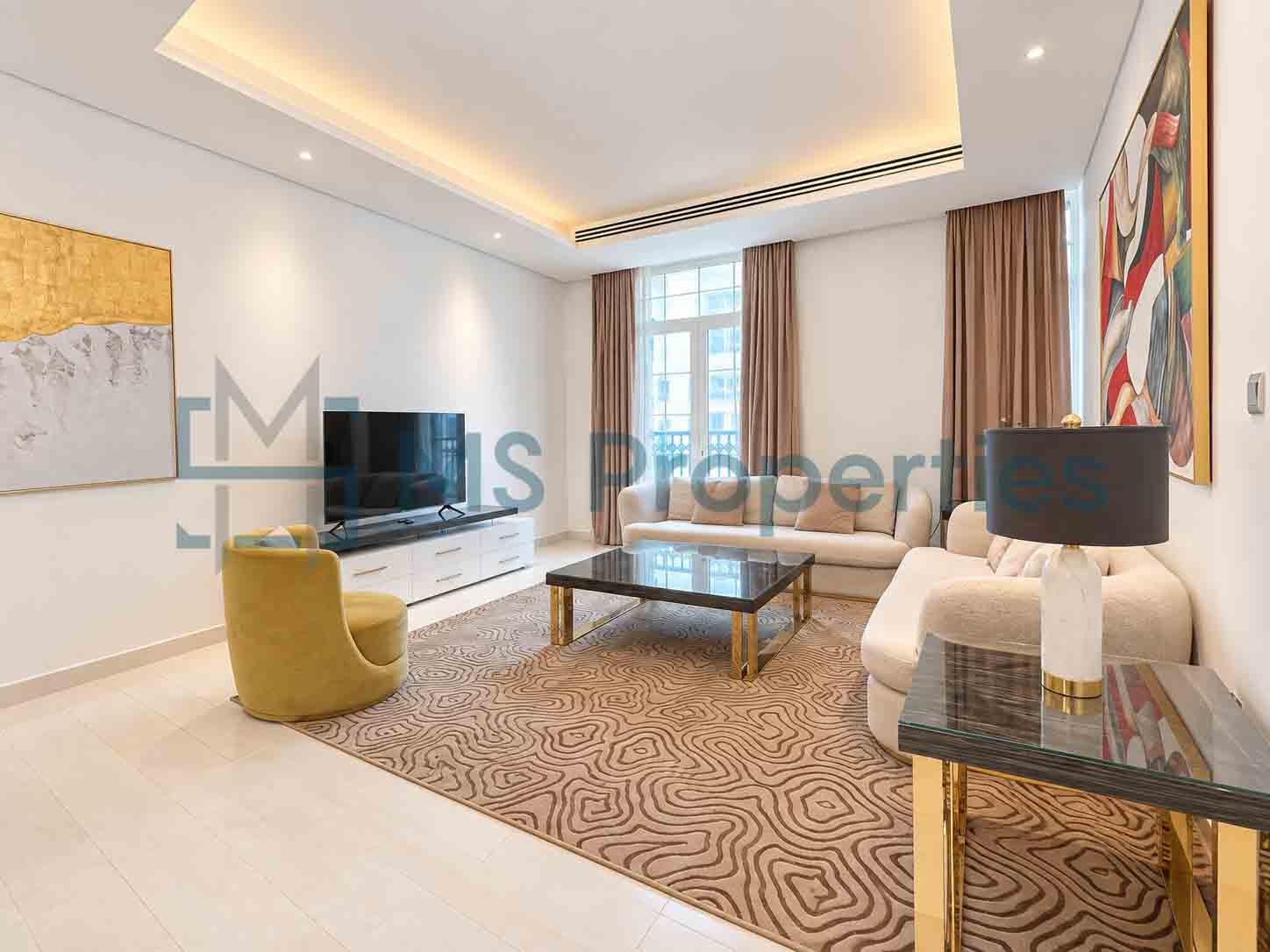 Premium Furnished 2 BHK + Maid w/ Balcony | Sea View | QCool Included
