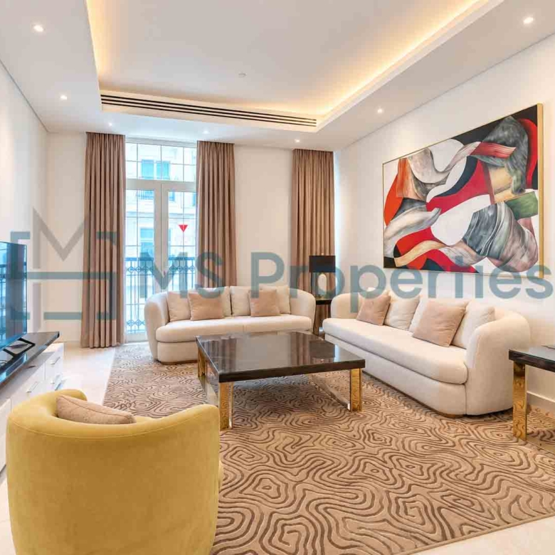 Premium Furnished 2 BHK + Maid w/ Balcony | Sea View | QCool Included