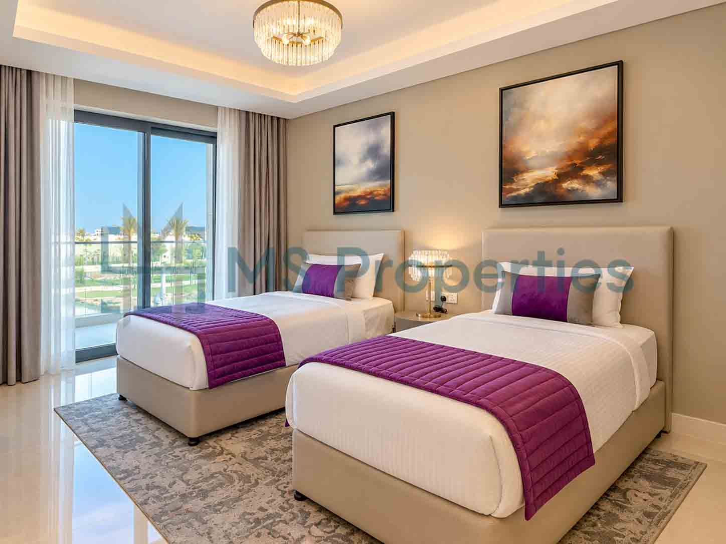 Exclusive Furnished 2BR Chalet Duplex | Sea View Balcony | Beach Access