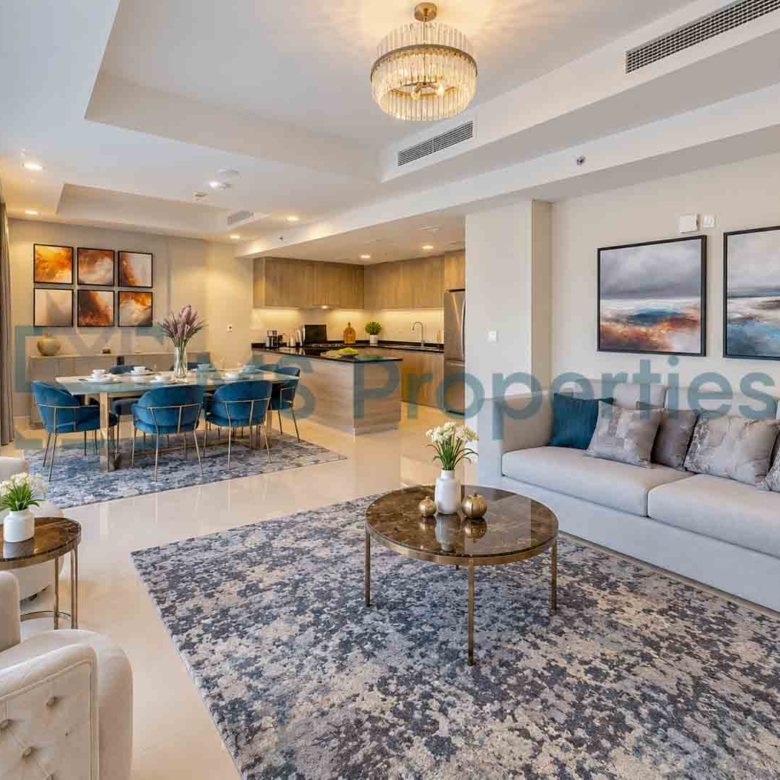 Exclusive Furnished 2BR Chalet Duplex | Sea View Balcony | Beach Access