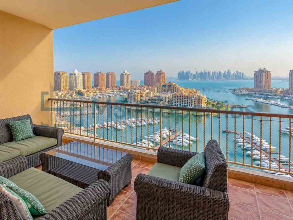 Full Marina View | Modern 2 BHK Furnished with Balcony
