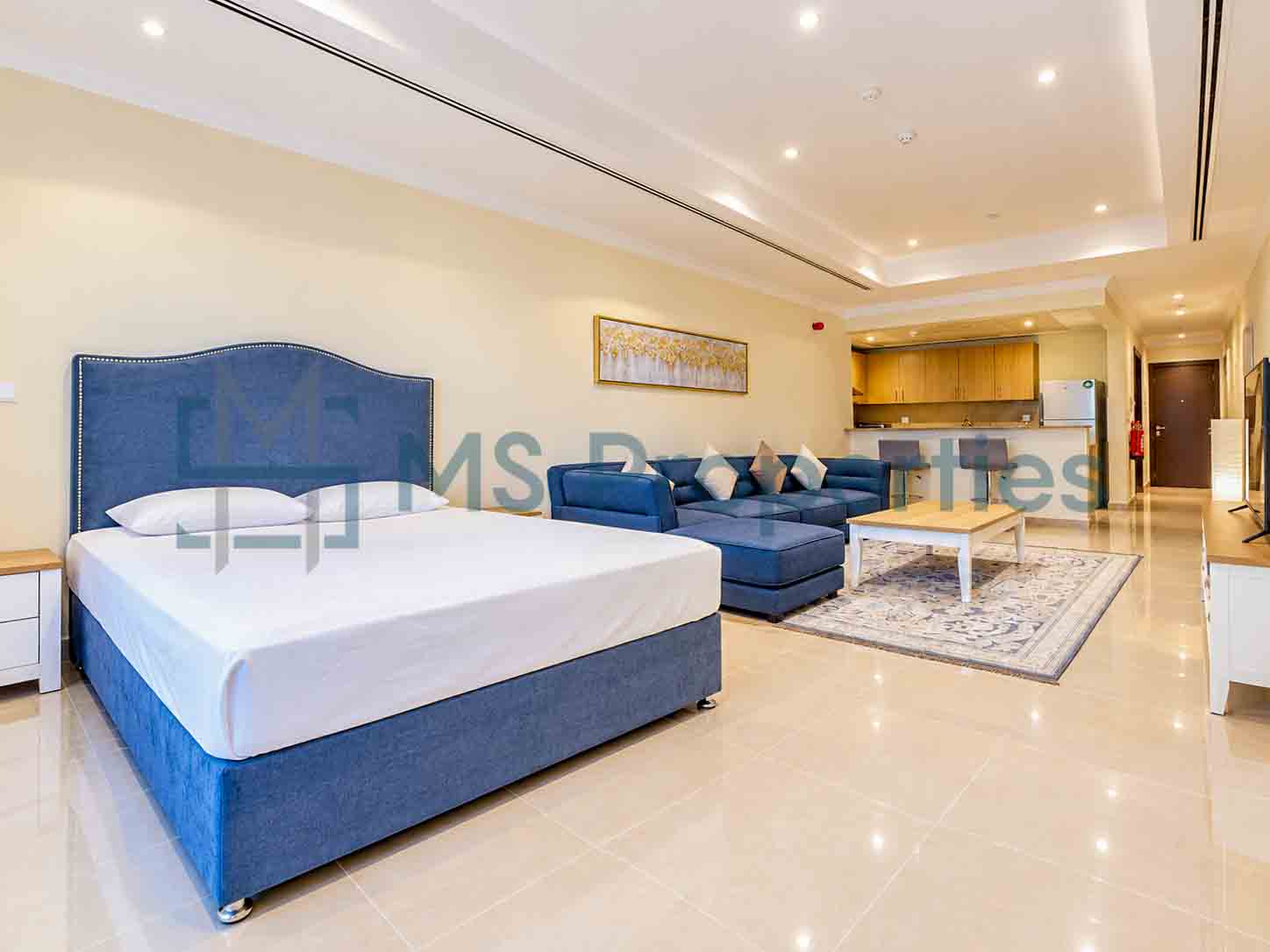 Minimalist Studio Furnished in The Pearl | Bills Included