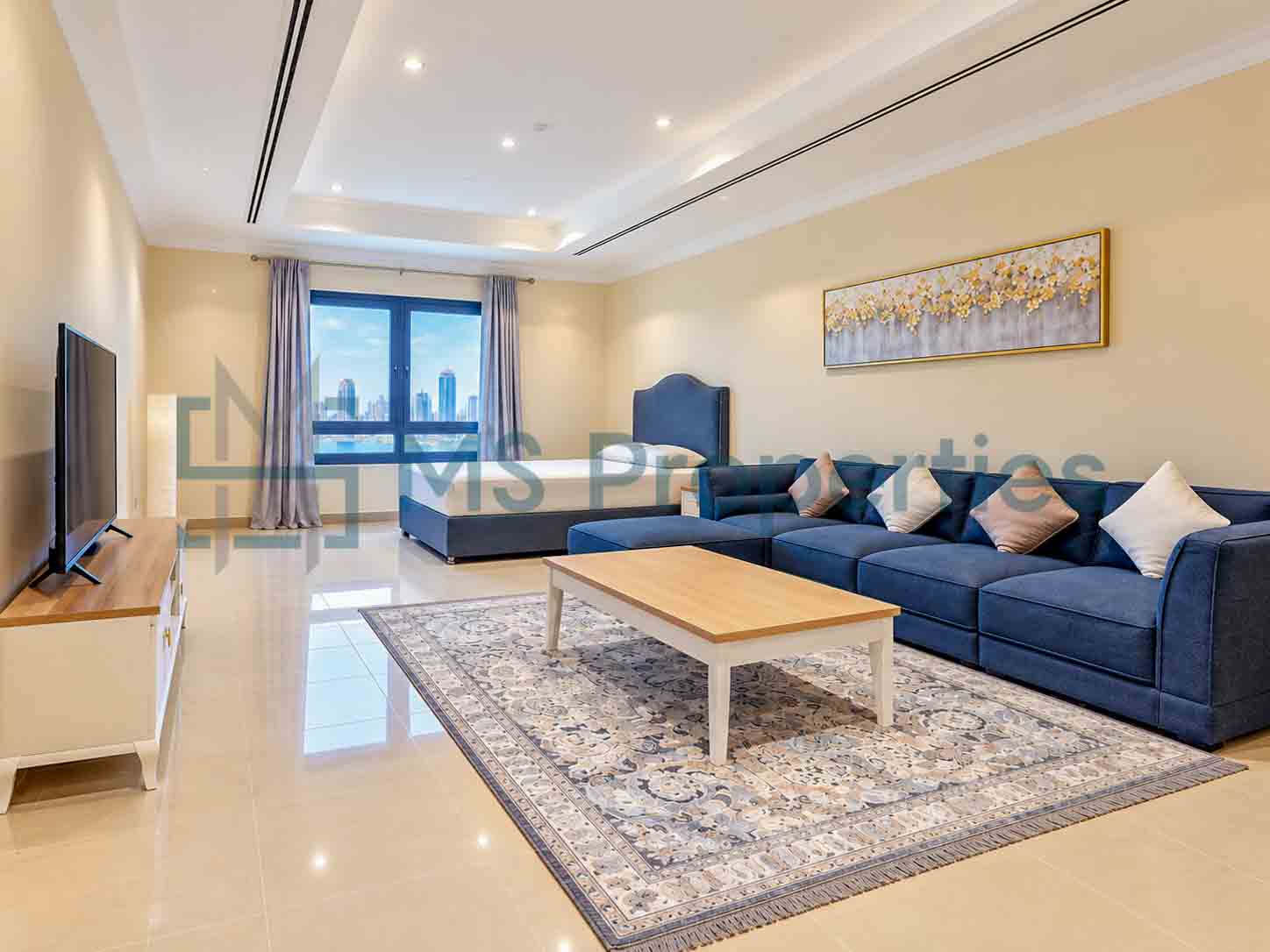 Minimalist Studio Furnished in The Pearl | Bills Included