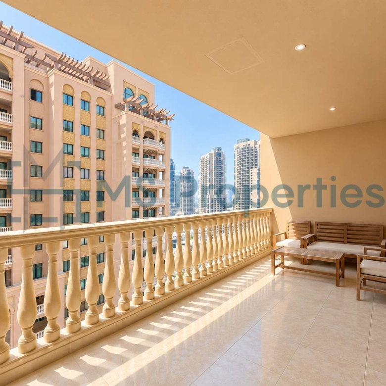 High-End 3BHK with MaidRoom Apartment with Marina View Balcony
