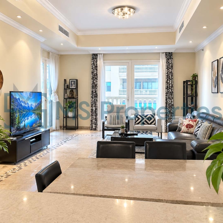 Sophisticated 2BHK Furnished with Balcony Sea View