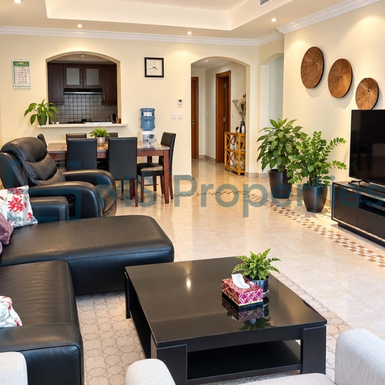 Sophisticated 2BHK Furnished with Balcony Sea View