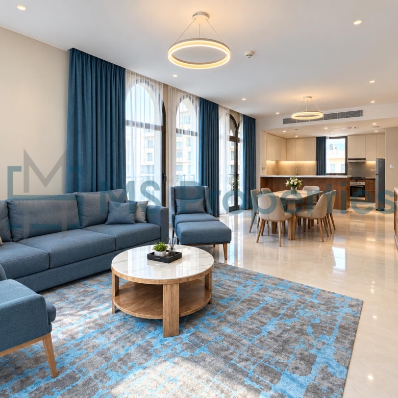 Beautiful 2 BDR + Maid Furnished w/ Perfect Balcony | Access Pool+Gym