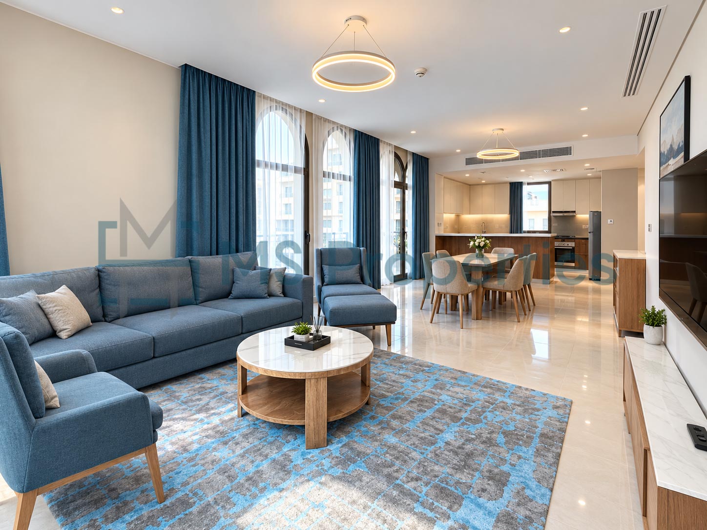 Beautiful 2 BDR + Maid Furnished w/ Perfect Balcony | Access Pool+Gym
