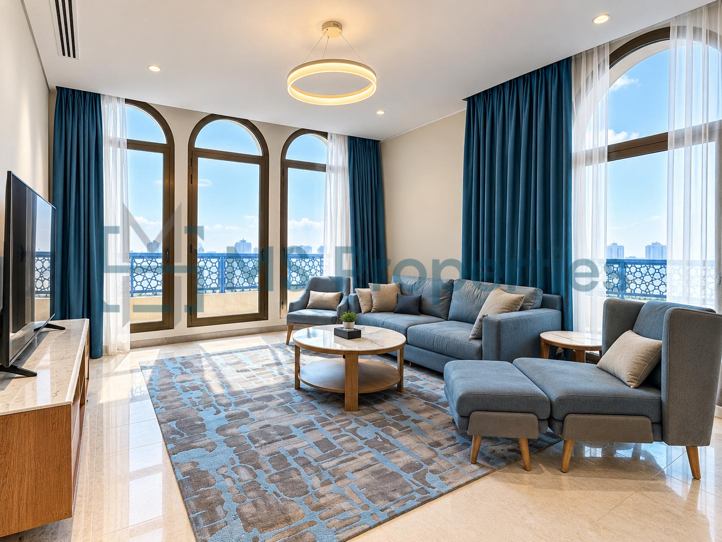 Beautiful 2 BDR + Maid Furnished w/ Perfect Balcony | Access Pool+Gym