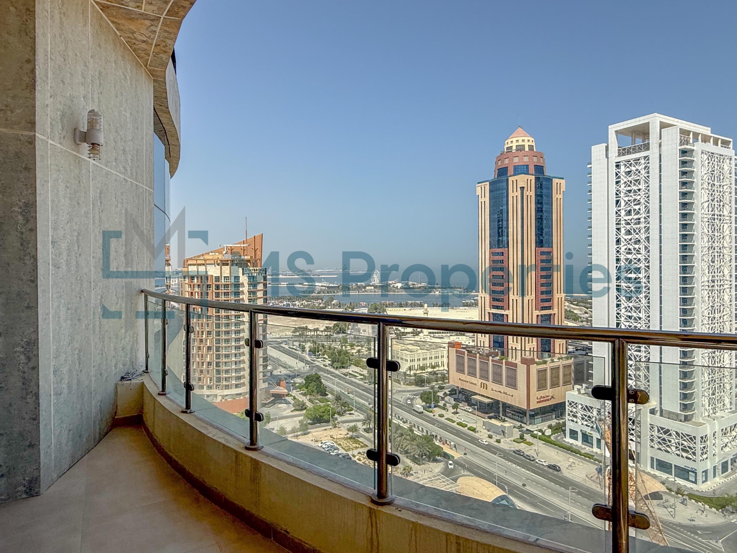 Modern 2BHK Furnished with Balcony Stunning City View