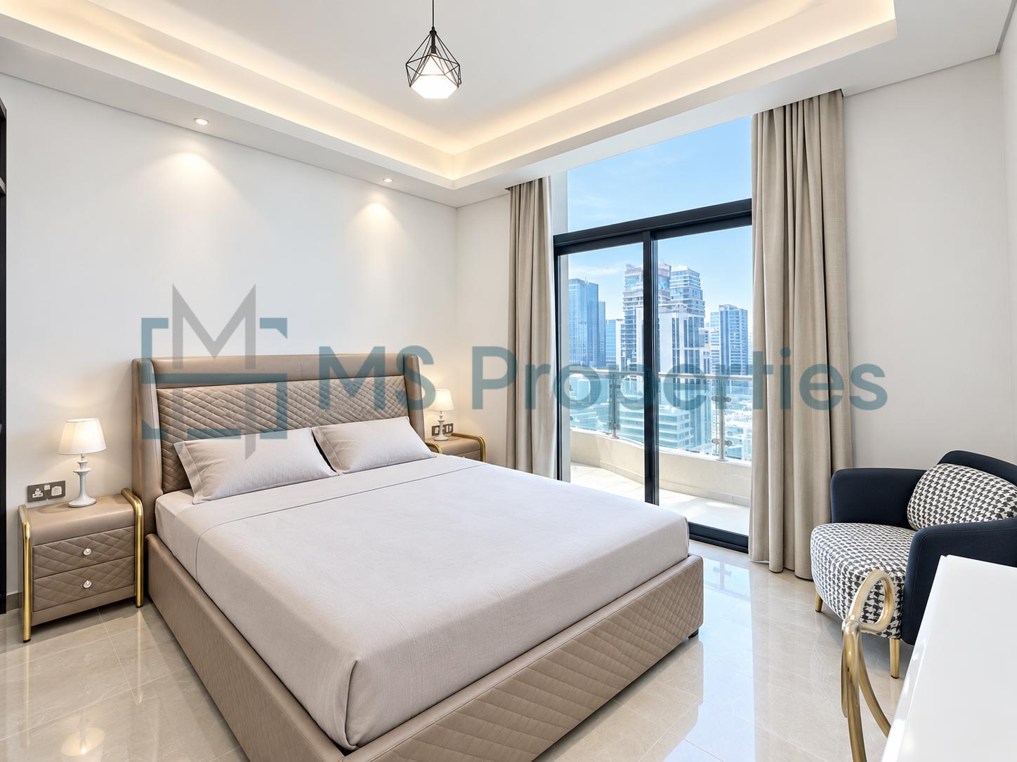 Modern 2 BDR Furnished with Balcony Beautiful View