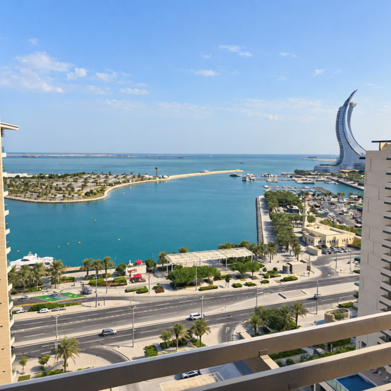 Beautiful Marina Sea View | 1 BHK Furnished with Balcony | Bills Included